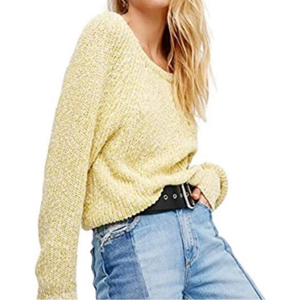 Free People Womens Electric City Knit Long Sleeves Pullover Sweater size Medium - Picture 3 of 8